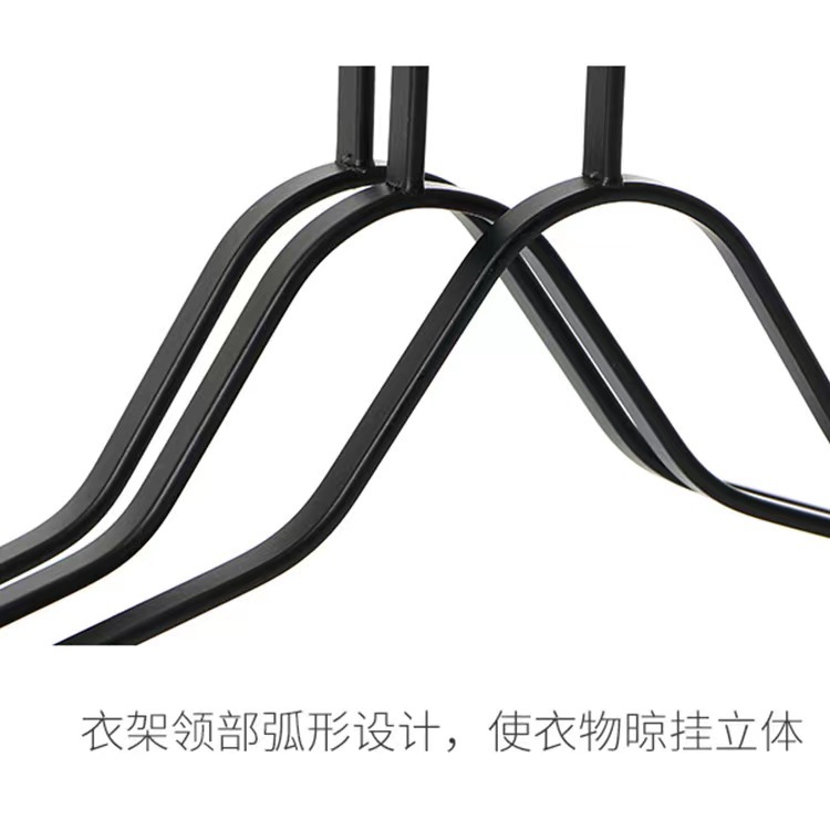 实木铁艺衣架金属宽肩无痕衣挂服装店家用裤架多功能轻奢铁木衣架详情9