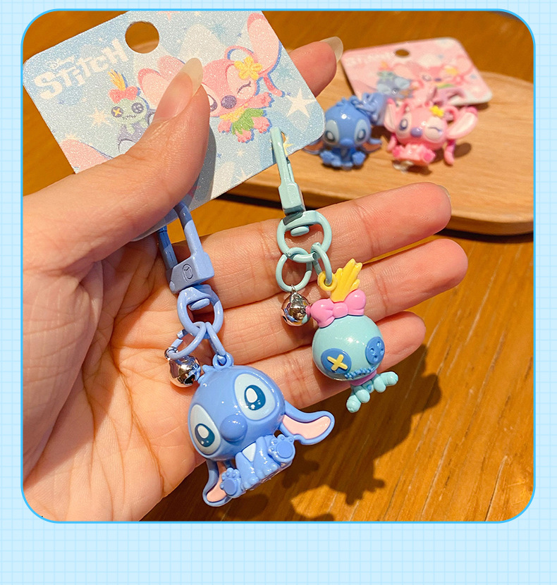 正版史迪仔玩偶钥匙扣创意卡通可爱精致小鼻噶公仔钥匙链包包挂件详情16