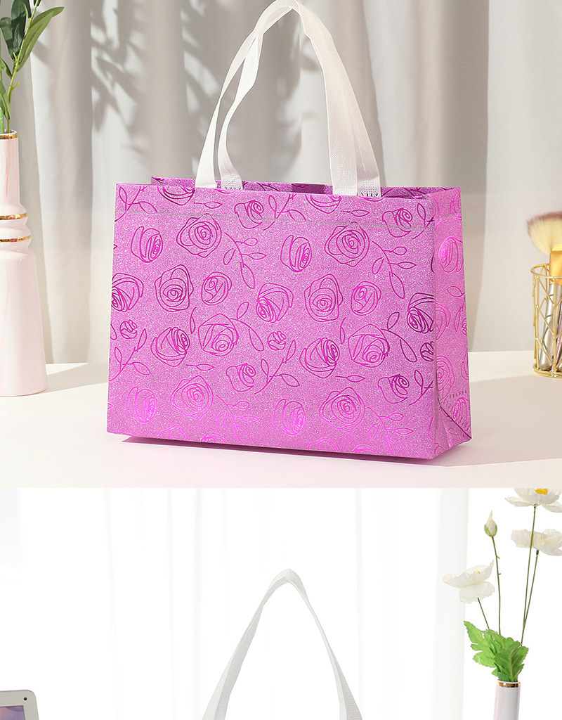 时尚手提无纺布袋 热压彩印覆膜镭射设计 广告服装购物礼品袋 现货批发环保耐用详情11