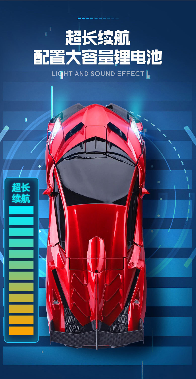 变形遥控汽车六一儿童节礼物玩具男孩四驱赛车金刚手势感应遥控车详情14