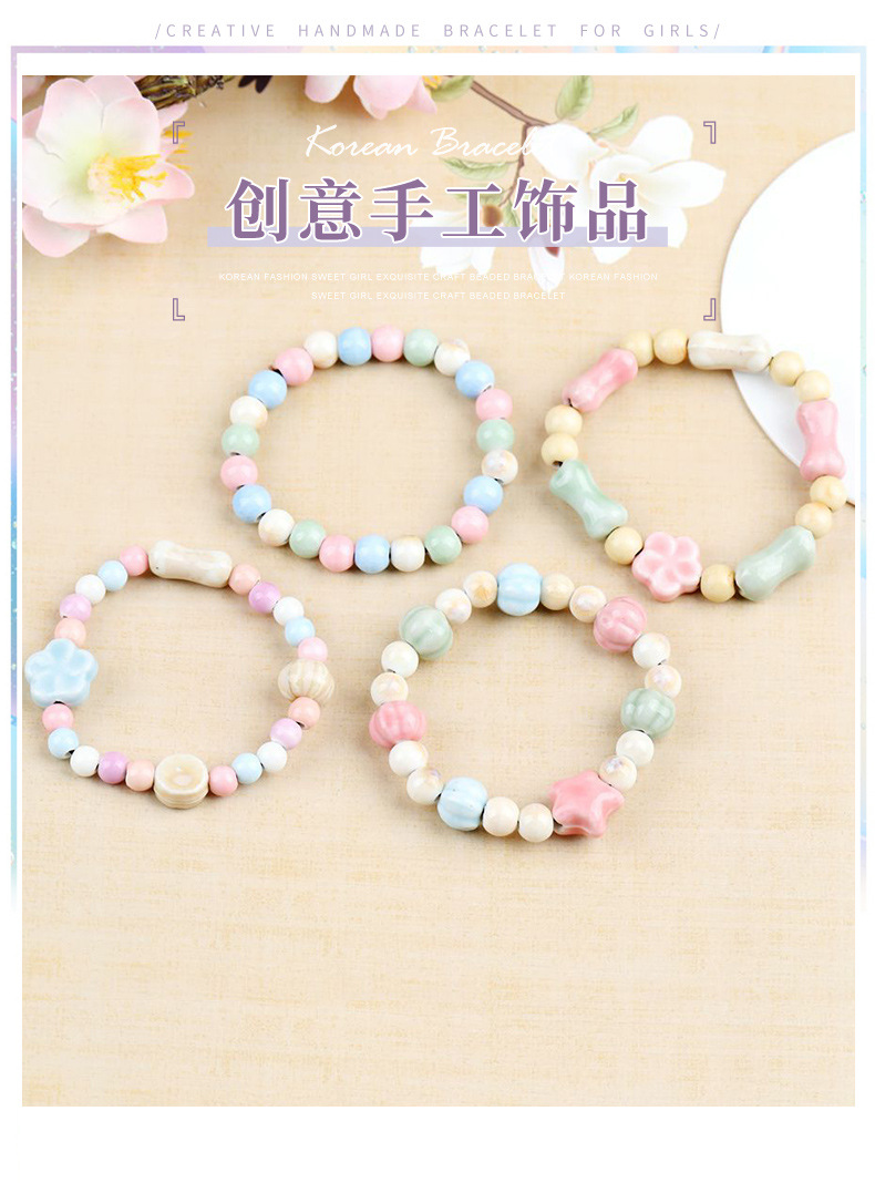 Jingdezhen New Chinese-style ethnic ceramic bone bracelet is a versatile gift for students and a traditional Chinese artistic bracelet pic 1