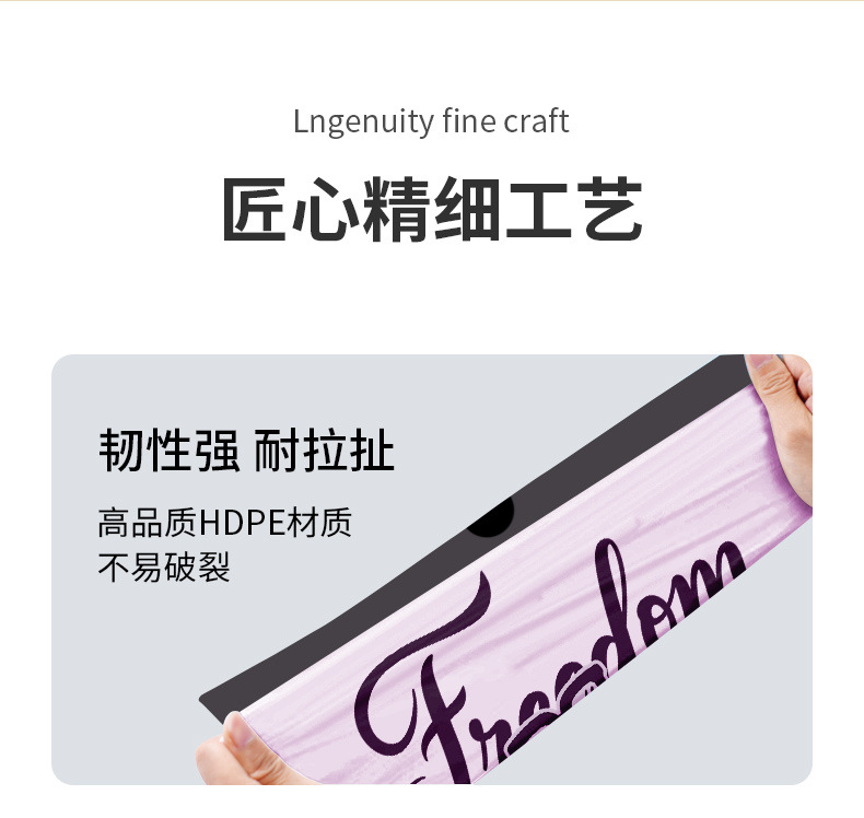 Tear-free drawstring medium-sized bedroom large roll household office kitchen garbage bag thickened and enlarged, strong and durable pic 11