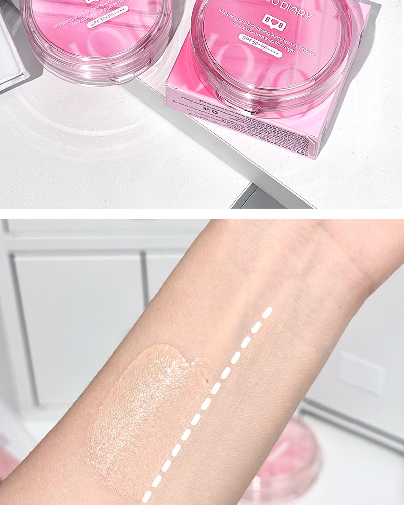 Jiujiu Diary Sunscreen Cushion BB Cream Conceals blemishes, brightens, controls oil, is water-resistant and sweat-proof, and does not smudge for students pic 13