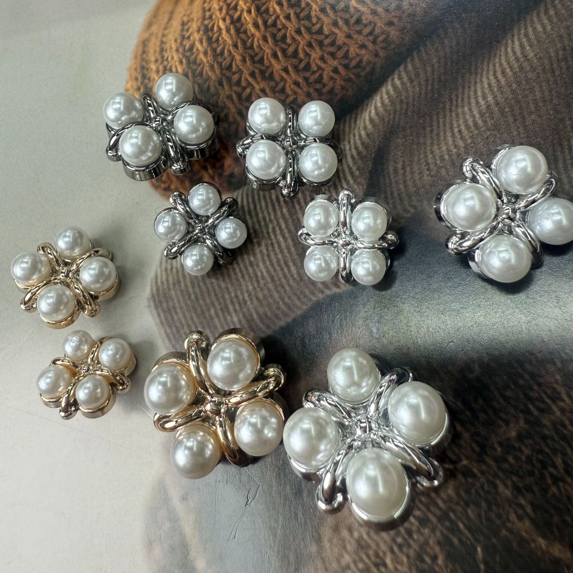 峻恺新款小香轻奢风金属纽扣衬衫开衫扣子衣领袖扣连衣裙小纽扣详情3