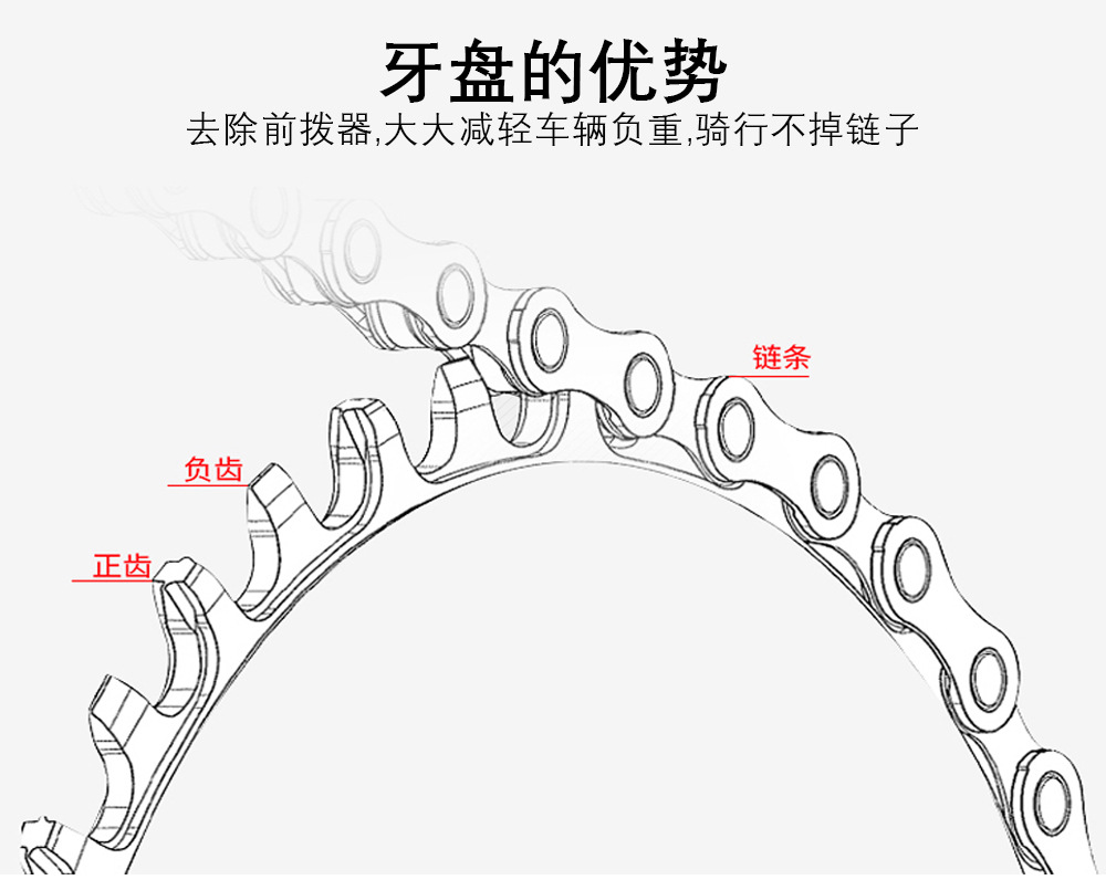 DECKAS 5-jaw disc 38T 58T road bike disc 110BCD 5h hole bicycle positive and negative teeth pic 9