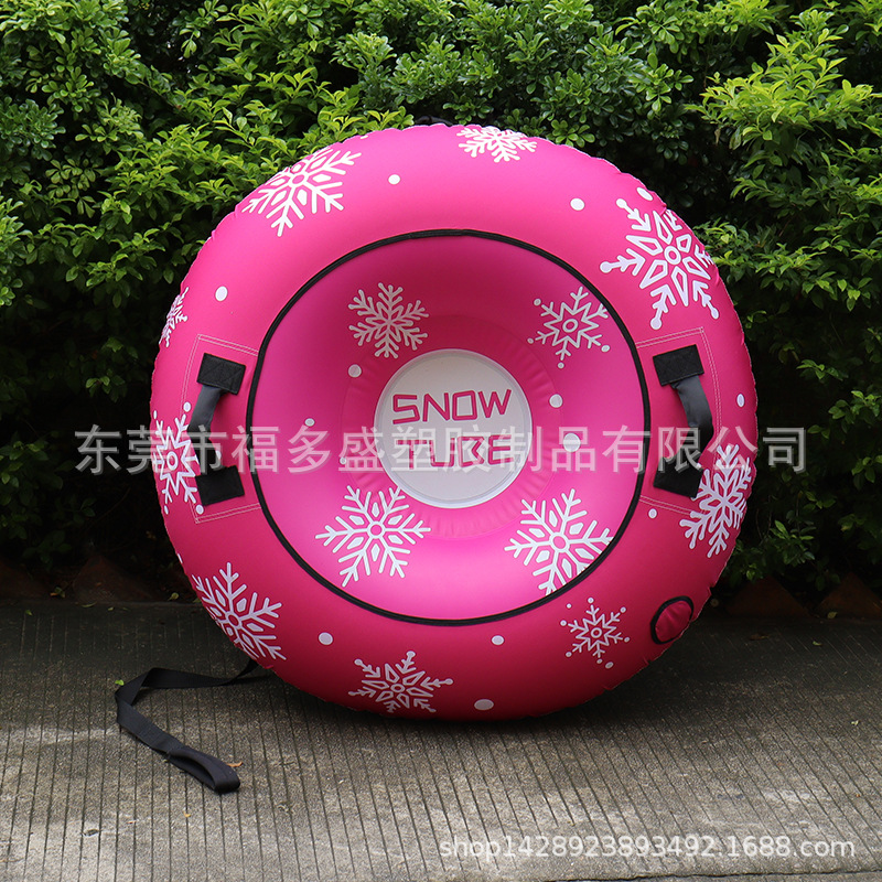 加厚耐寒pvc充气滑雪圈带布套夹网底户外雪地拖拉圈玩雪滑雪工具详情3
