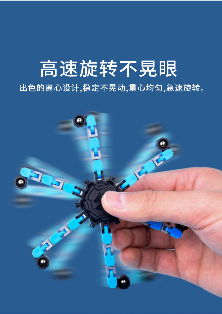 指尖陀螺玩具男孩儿童手指间旋转解压变形趣玩机械男童转转乐百变详情9