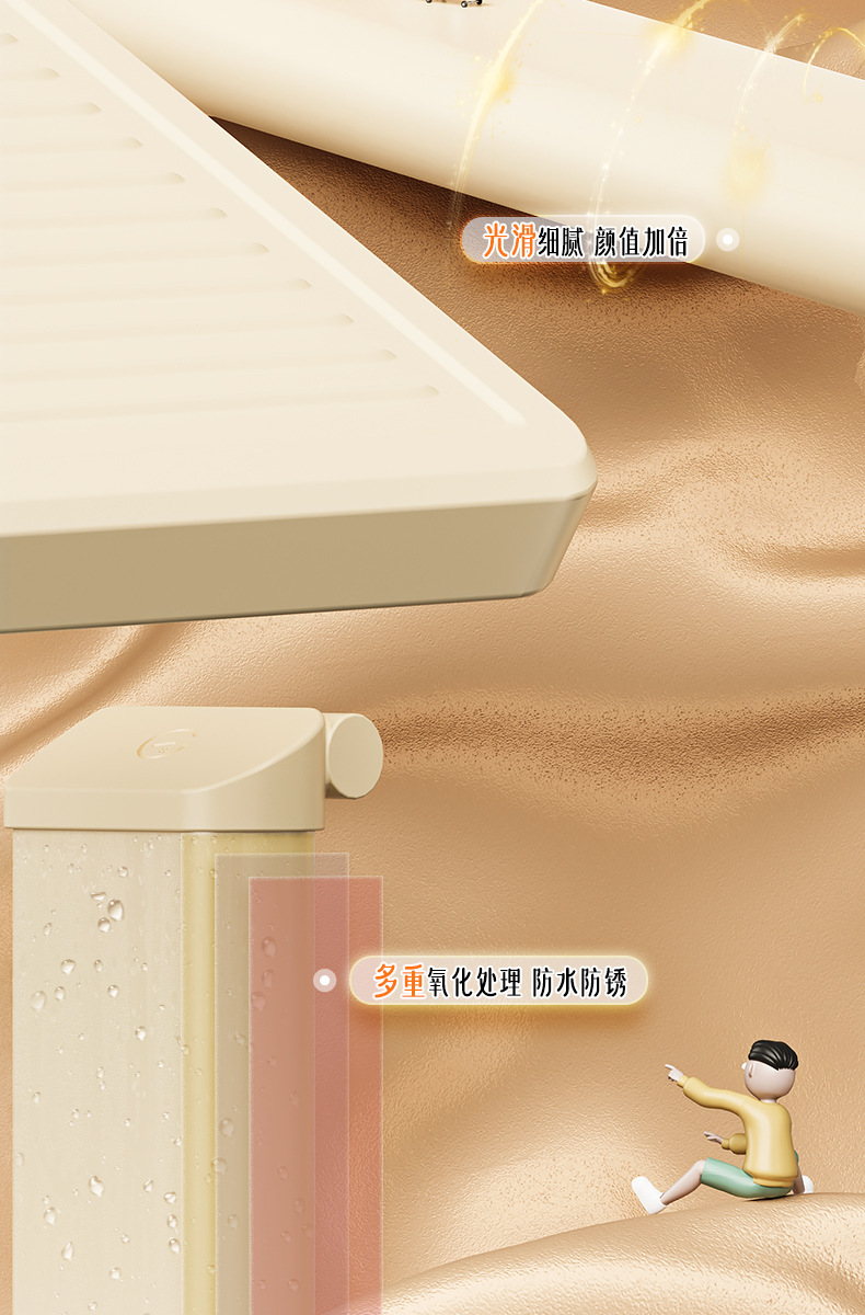 Cream-style household ladder, folding small multi-functional A-frame ladder, lightweight decorative flower stand ladder, popular model pic 11