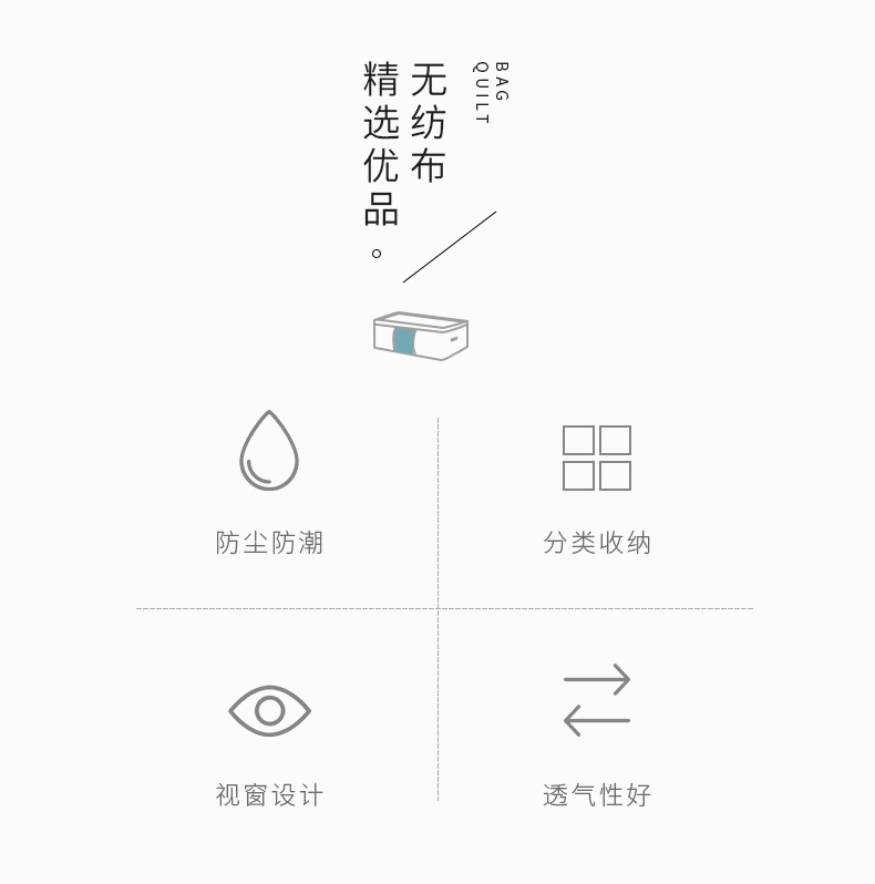 收纳袋 棉被无纺布被子行李袋 新款搬家袋打包袋衣服被子收纳袋详情2