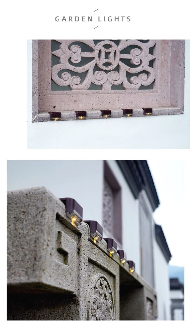 Solar garden lights, decorative lighting fixtures, staircase, household outdoor yard steps, wall lamps, waterproof outdoor sensor lights pic 10