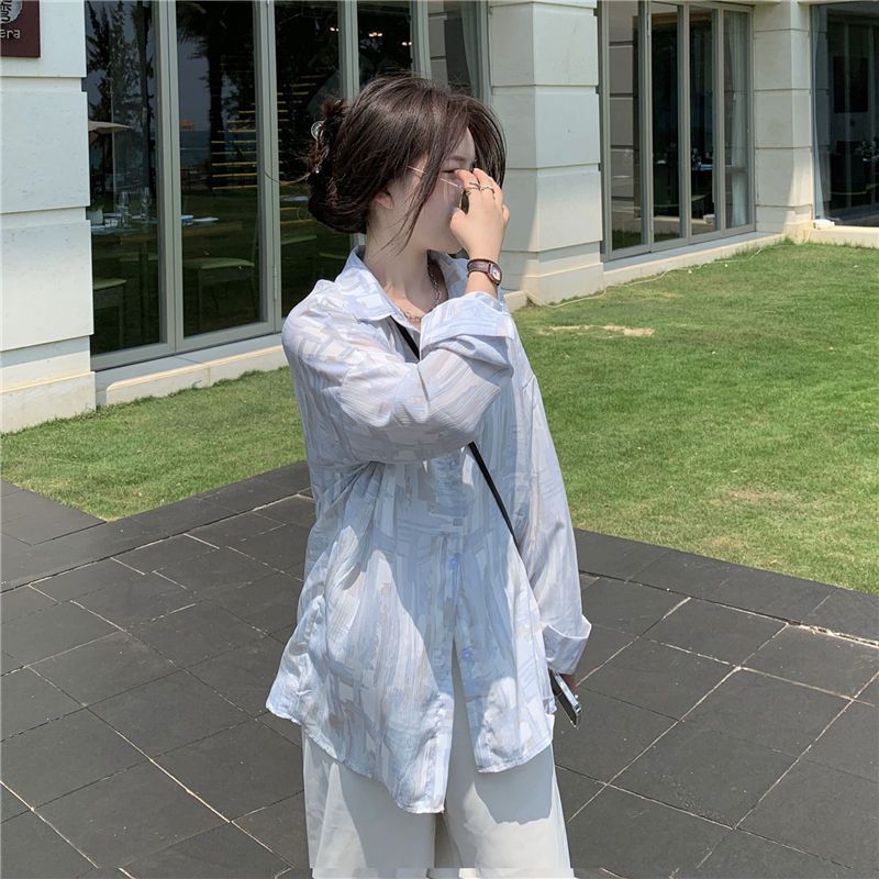 扎染长袖防晒衬衫女夏季薄款设计感小众别致吊带详情9
