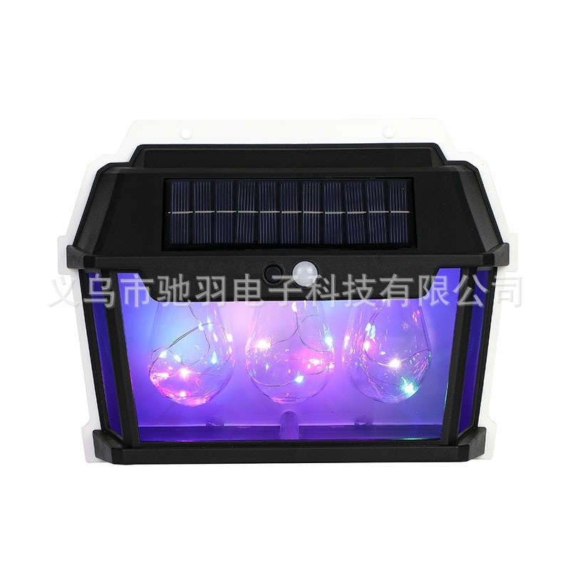 Seven-color solar sensor lamps, street lamps, solar panels, garden lamps, fire safety indicator lights pic 6