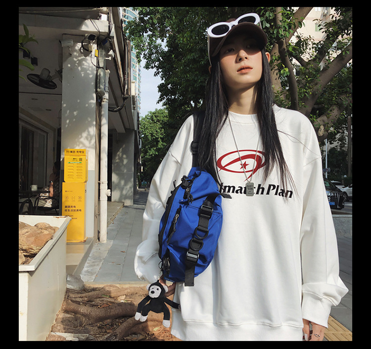 斜挎包潮牌男士百搭休闲胸包工装简约ins腰包日系情侣单肩斜挎包详情11