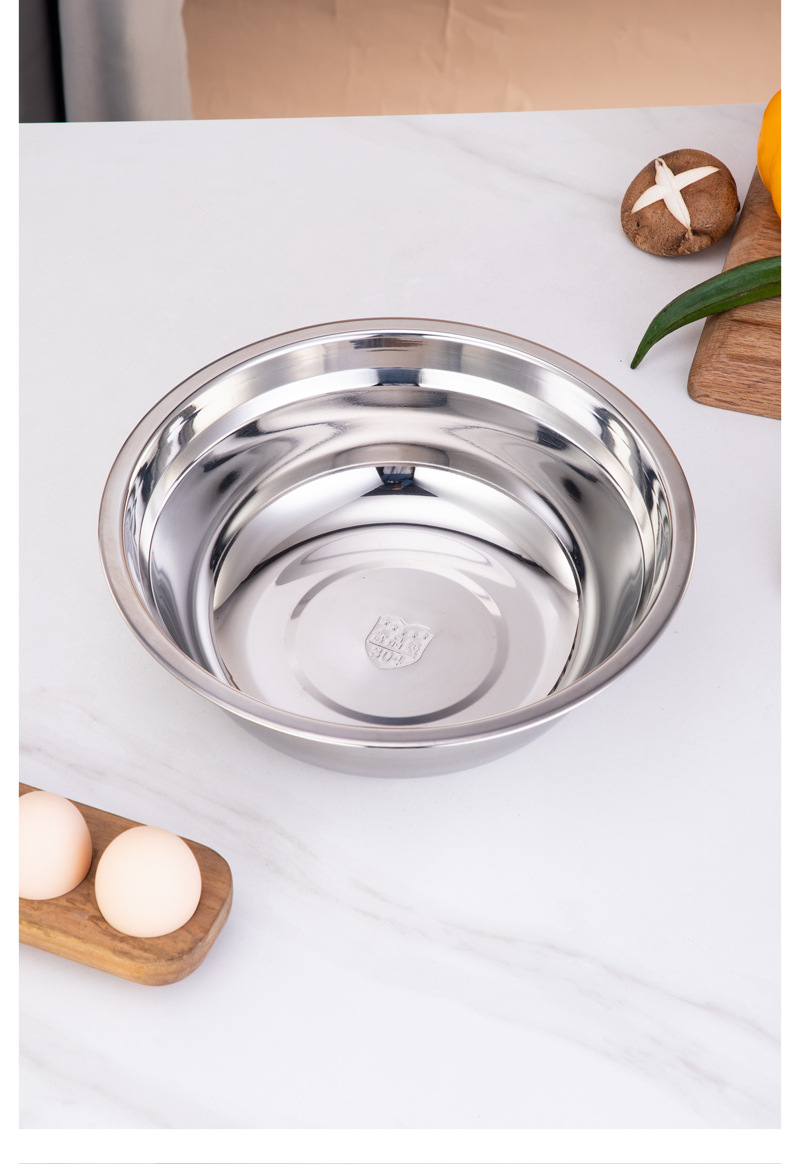 Non-magnetic stainless steel soup bowls, household round soup bowls, small bowls, soup bowls, vegetable bowls, rice bowls, cafeteria seasoning bowls wholesale pic 18