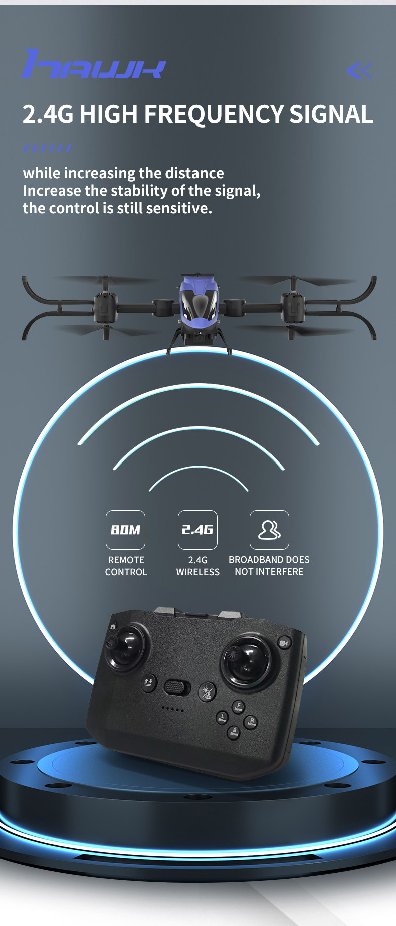 Cross-border remote-controlled folding helicopter aerial photography with WiFi camera remote-controlled four-axis folding stunt drone toy pic 7