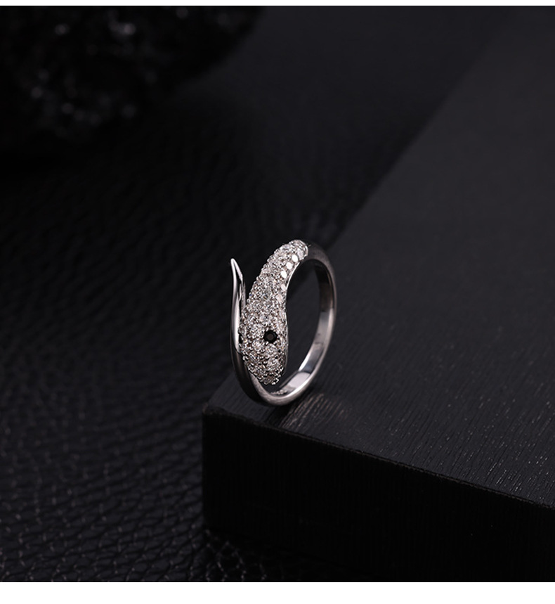 卓恒甄选2026年新款s925纯银蛇形开口戒指女ins暗黑冷淡风食指戒时尚个性小众设计详情1