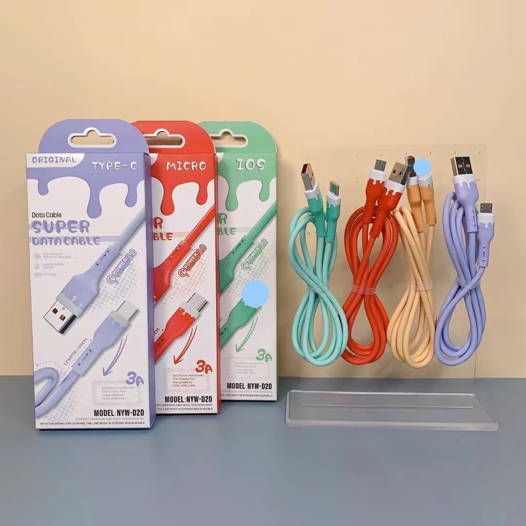 d20快充数据线USB接口typec超级快充充电线电缆线快充马卡龙micro详情2