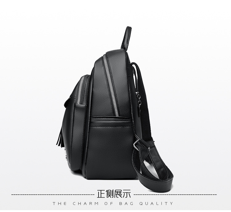 真软皮双肩包女2025新款时尚休闲背包大容量旅行包女士百搭双肩包详情23