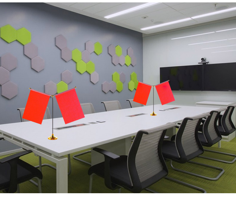 旗杆Y型小红旗办公室桌旗商务洽谈金属旗架桌面摆件旗帜可印logo详情16