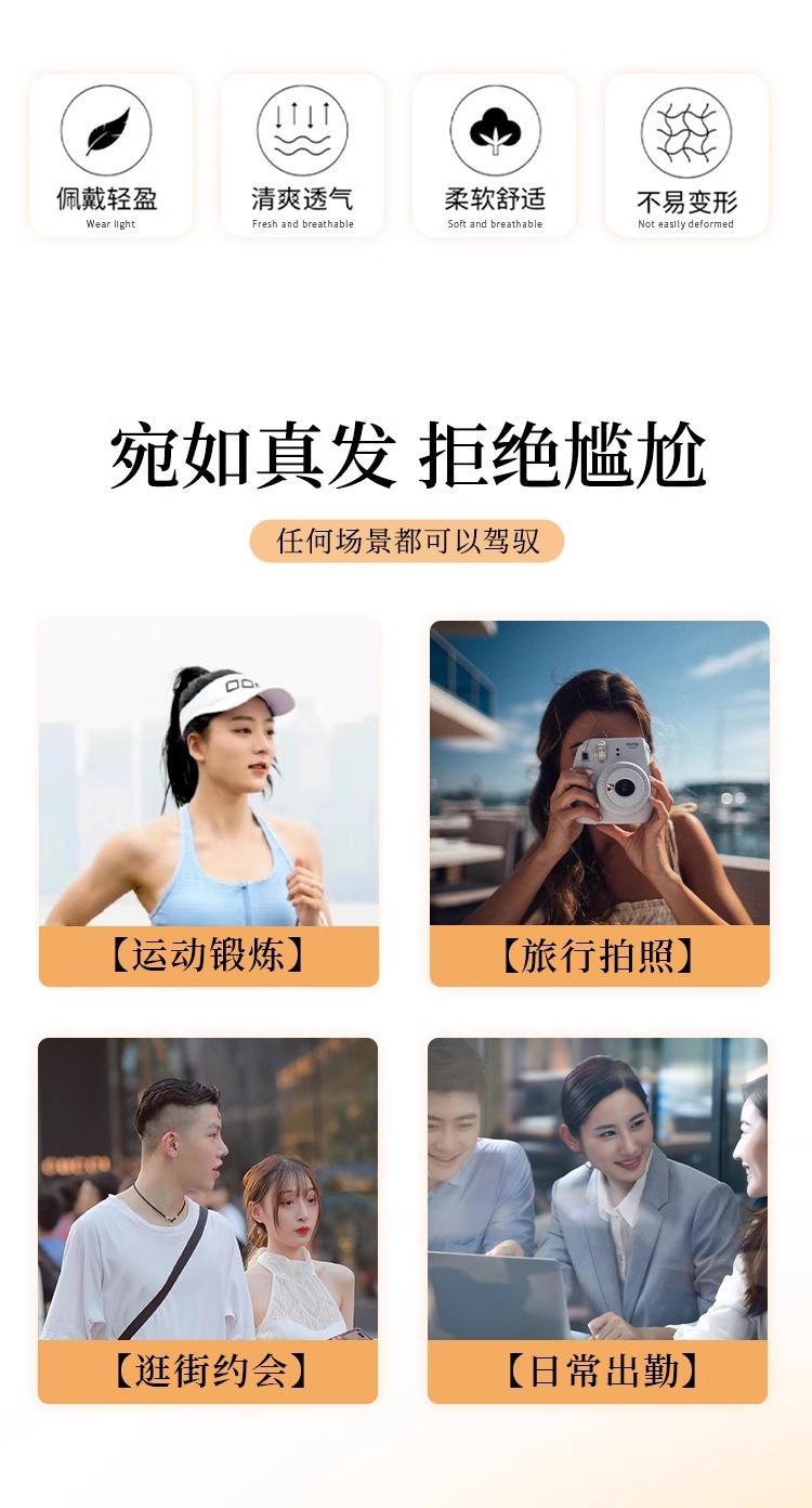 【Wendy短发】假发女隐形无痕仿真发新款韩系减龄短卷发全头套详情2