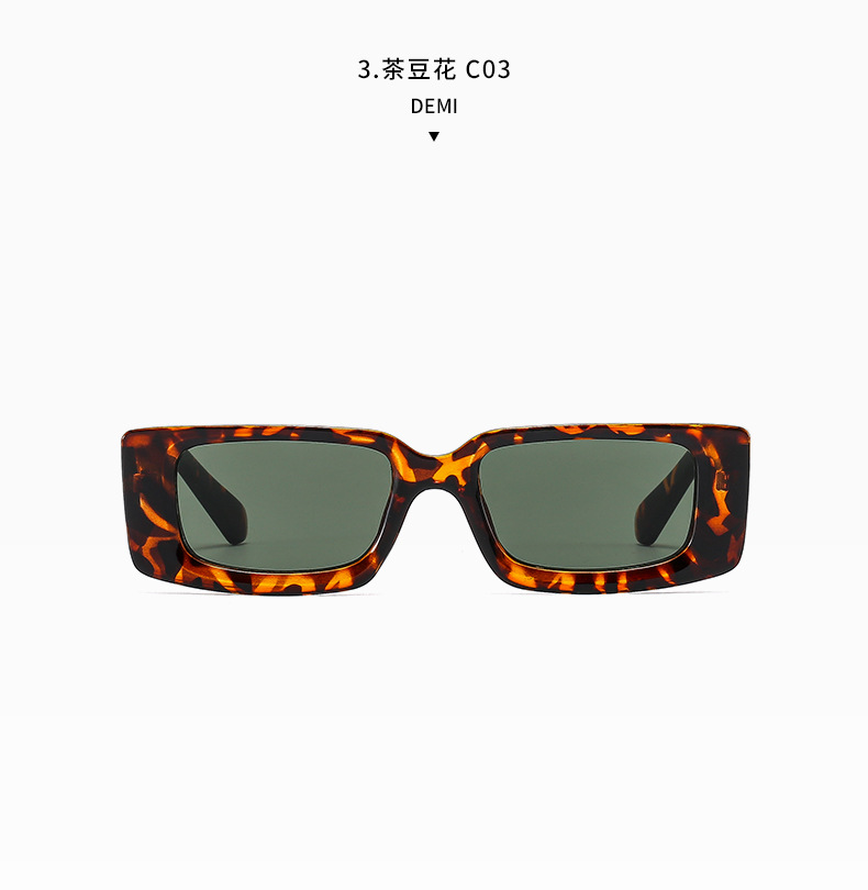 Square narrow-framed sunglasses for women with a high-end feel, new Instagram trendy sunglasses, millennium hot girl photo glasses, cross-border pic 15