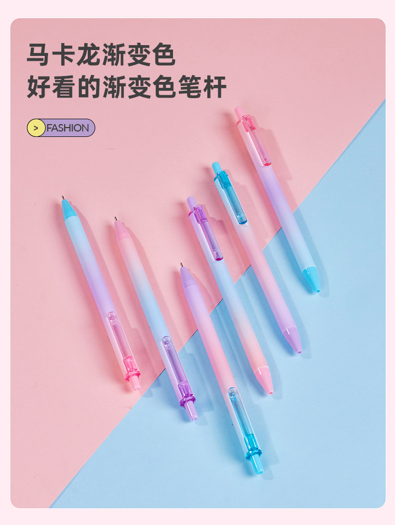 Wholesale in stock: Smooth oil pen with a jumping 598EMINI head, gradient color heat transfer oil pen pic 5