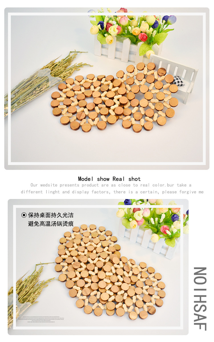 Household bamboo heat-insulating placemats, natural heat-resistant pads, high-temperature resistant bowl pads, pot pads, popular daily necessities, cups, heat-insulating cups pic 10