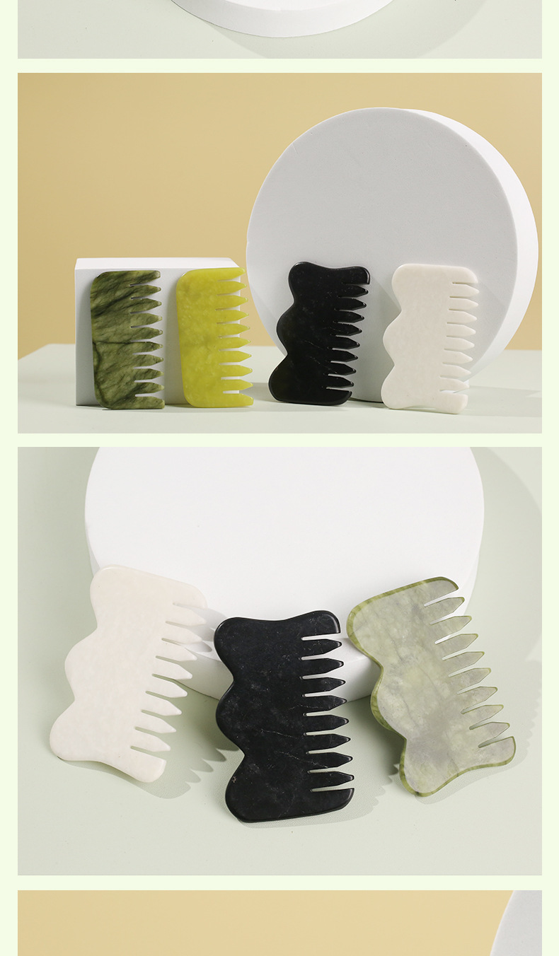 Xiuyan jade gua sha comb, copper gua sha board, moxibustion tools, new jade gua sha products pic 26