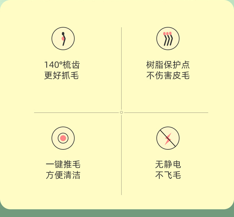 Cat comb, special hair removal comb, dog hair comb, cat hair cleaner, cat petting magic tool, cat button hair removal pic 2