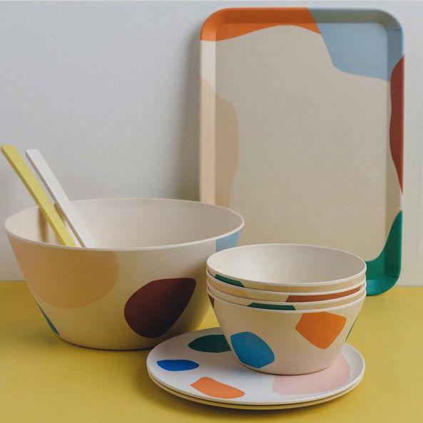 现货XeniaTaler加拿大竹纤维盘子餐具耐摔水果早餐盘面包甜品盘详情5