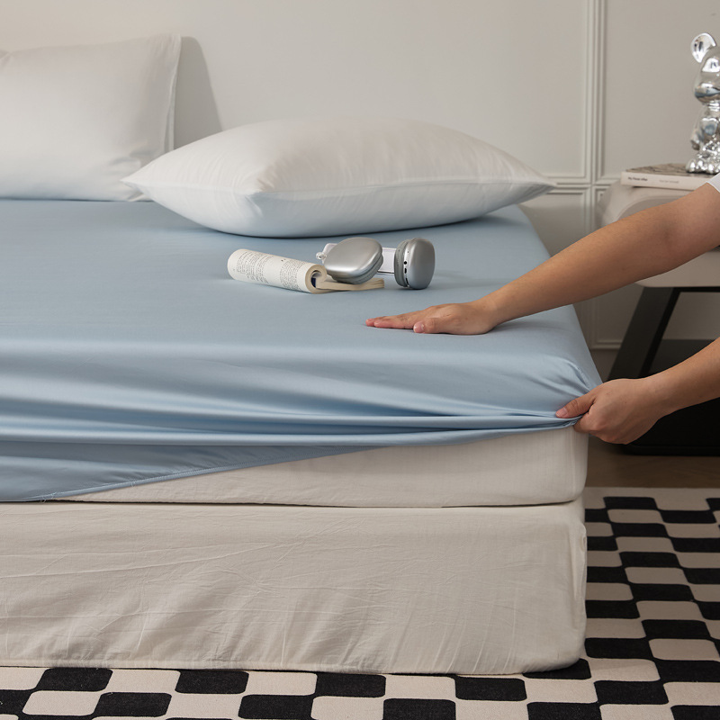 Single-piece quilt cover, pure cotton long-staple cotton bed sheet, bed cap, oversized quilt cover, skin-friendly single and double solid color bedding pic 93