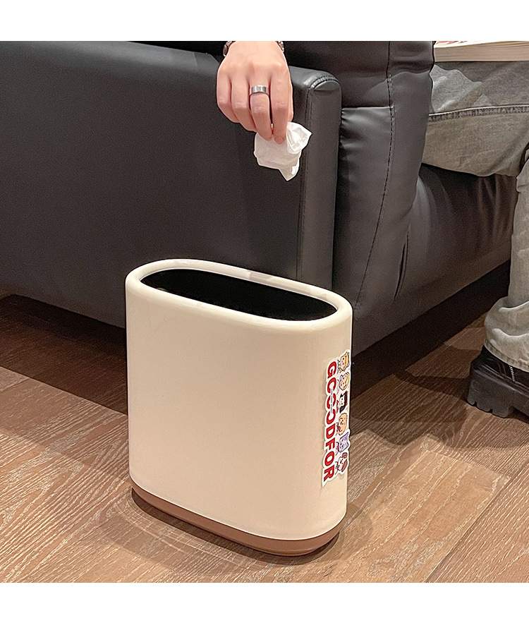 高颜值家用垃圾桶2025新款卫生间厕所专用小号客厅卧室夹缝极窄缝详情8