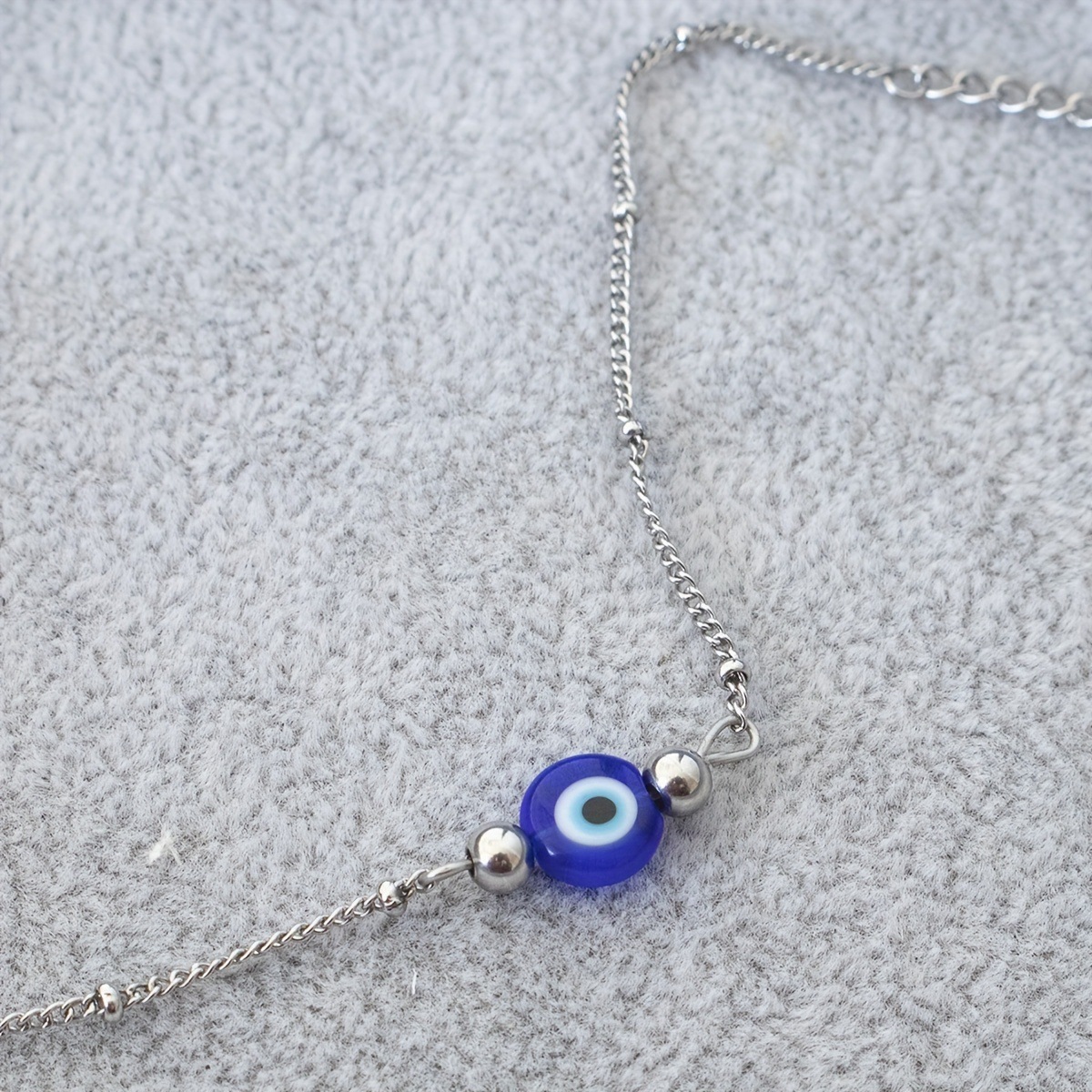 不锈钢滴油眼睛手链恶魔之眼松石手链双层金色热销钛钢手链详情3