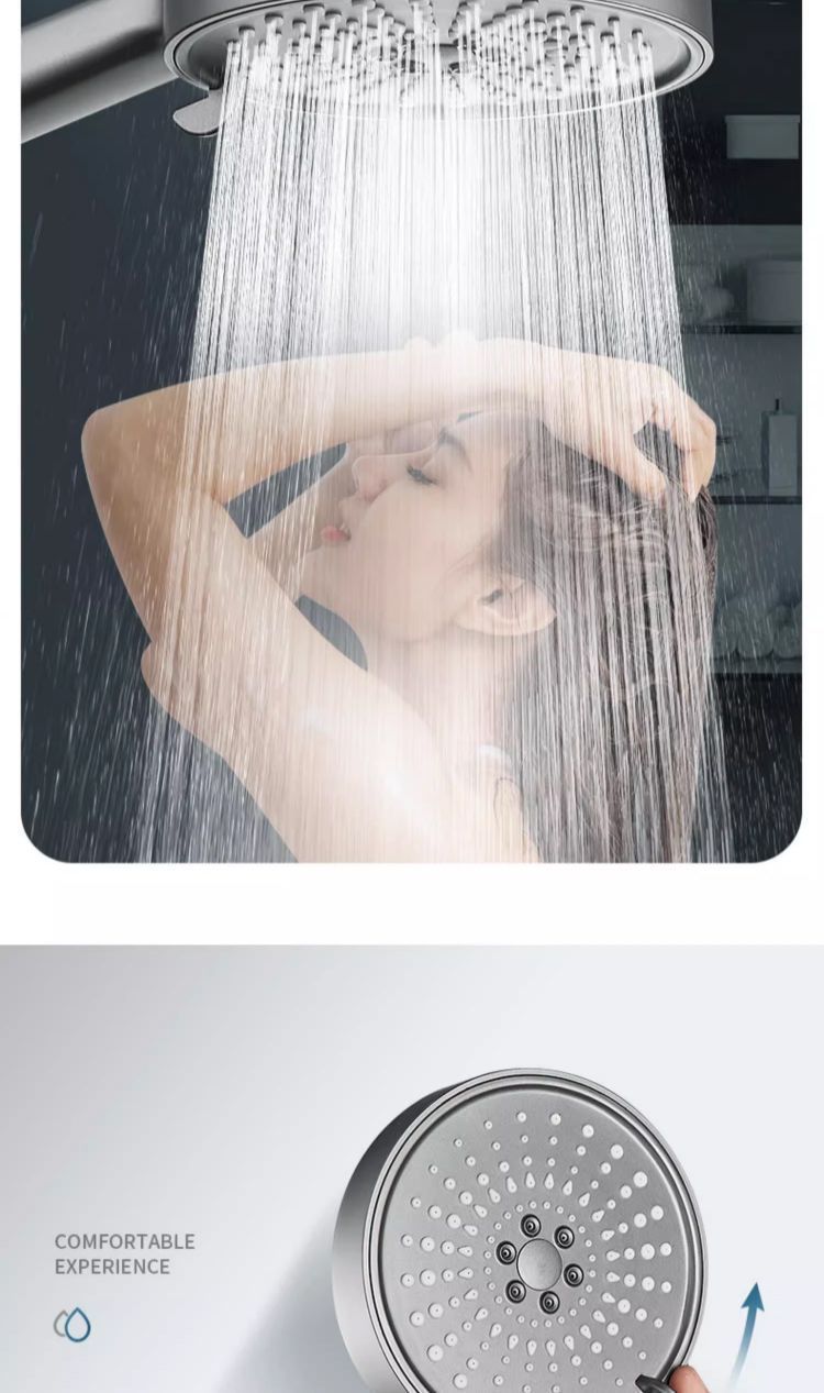 Pressurized shower head, household bathroom water heater, shower, rain shower, bath heater, shower head, flower drying set pic 8