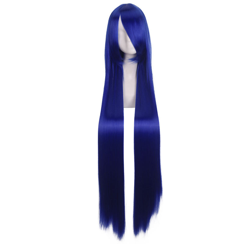 Anime wigs, European and American 100CM wigs, cosplay all-purpose long straight hair for women, multi-color long straight hair manufacturer wholesale pic 18