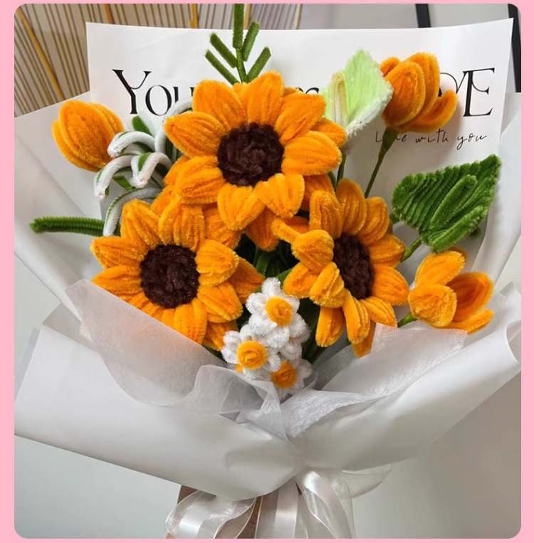 现货扭扭棒儿童diy手工制作玩具材料包马卡龙色系超密毛绒扭扭棒详情10