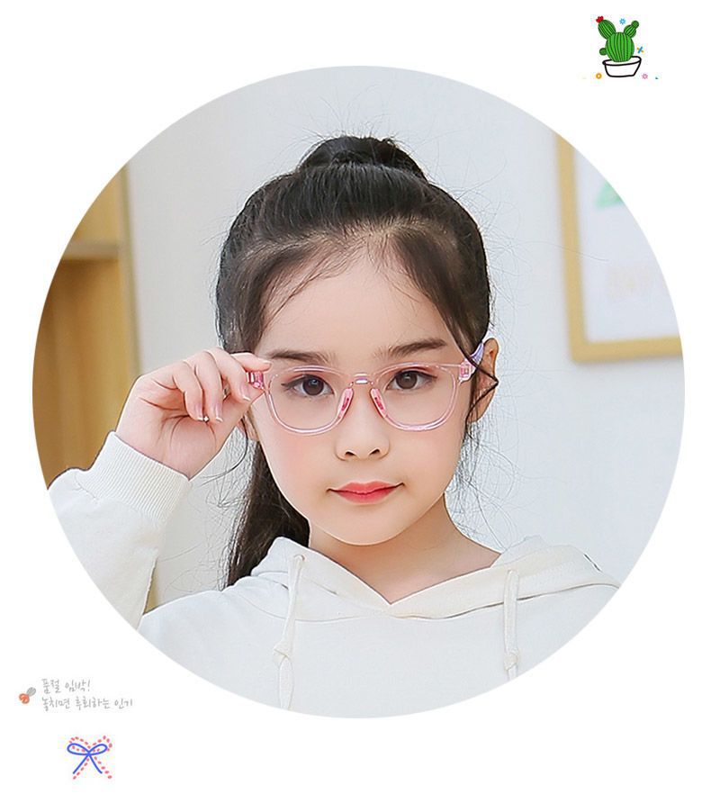 儿童硅胶TR90近视眼镜框架防蓝光护目平光镜男女学生弱视远视镜框详情11