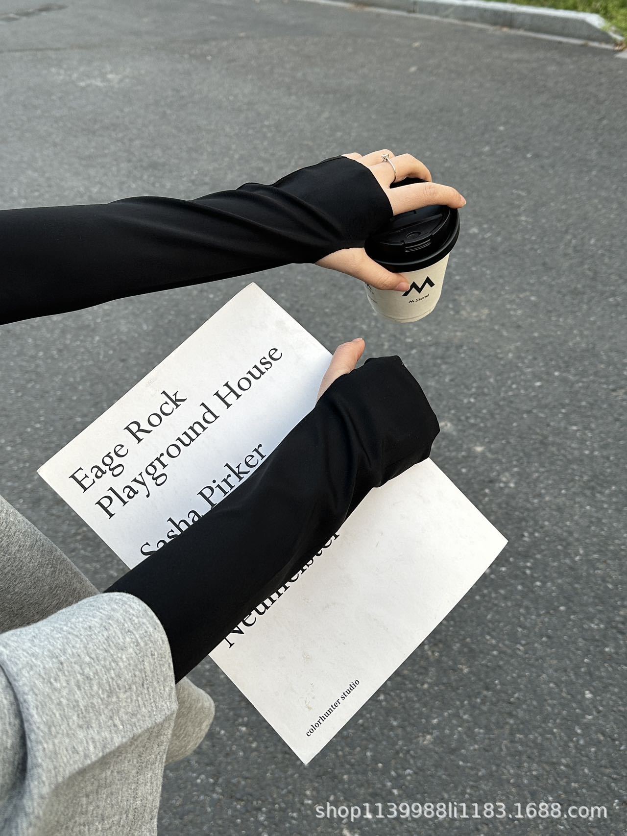 夏季户外防晒BANAPRO无痕防晒袖防紫外线骑行旅行冰丝袖套批发详情10