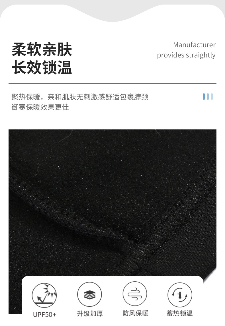 Wholesale of winter ski face masks, windproof and warm cycling masks, simple black letter headband and ear-hanging masks pic 5