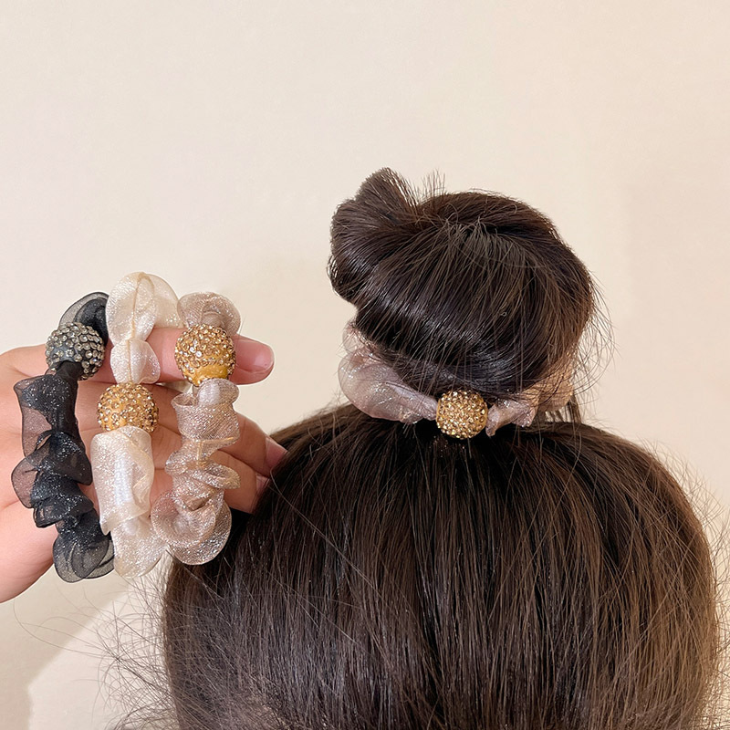 Mesh hair ties, high-elasticity leopard print hair ties, elegant and good-looking, organza hair bands, hair accessories, and hair tie accessories wholesale pic 4