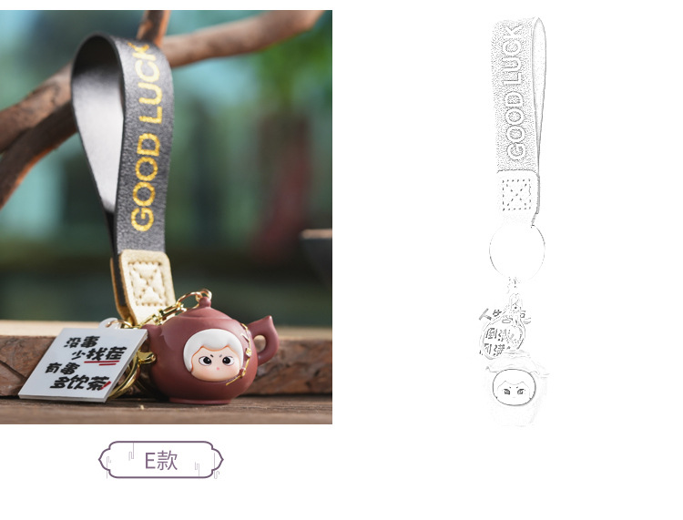 老物件趣味钥匙扣创意励志学生卡通书包创意装饰品挂件现货批发详情5