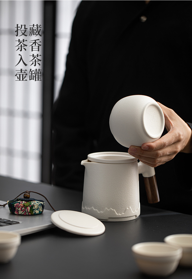 日式旅行茶具套装黑陶快客杯便携式收纳功夫泡茶器伴手礼定制logo详情28