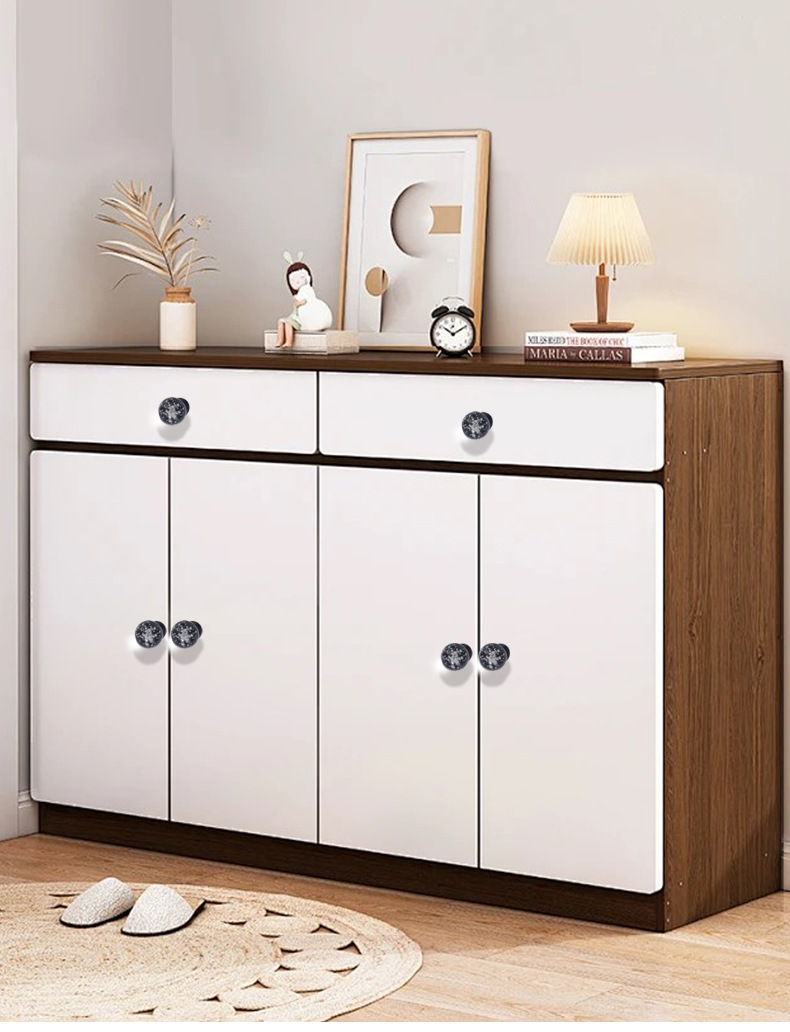 High-end zinc alloy base plate cabinet door handle, bedside table handle, wardrobe cabinet drawer, light luxury and creative crystal handle pic 10