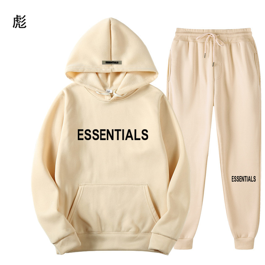 FEAROFGOD复线Essentials跨境新款套装胸前LOGO烫印情侣连帽套装F详情6