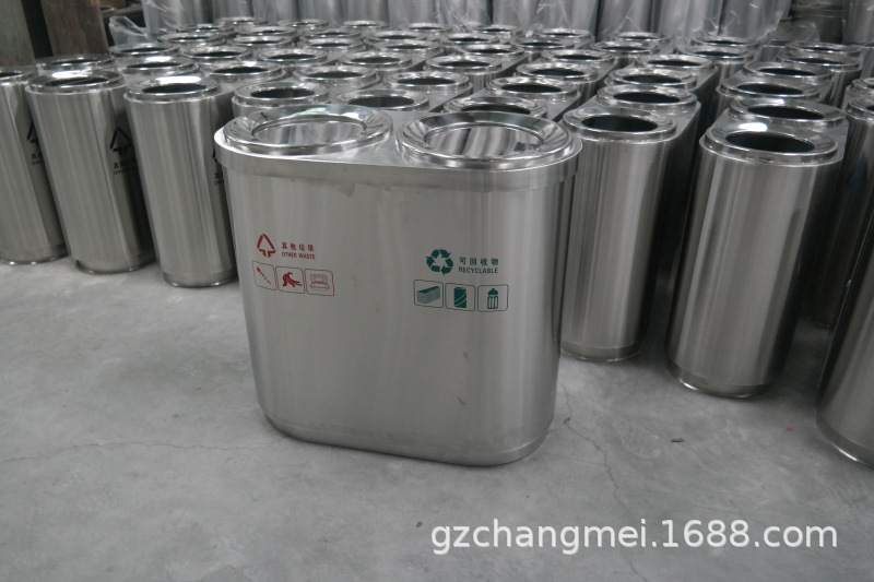 صفائح القمامة غير القابلة للصدأ من نوع أو ثلاثة إلى أربعة براميل القمامة غير القابلة للصدأ pic 8