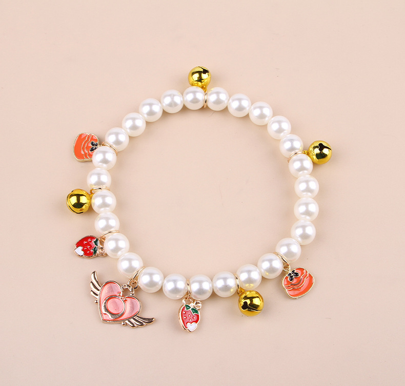 亚马逊宠物项链猫咪珍珠项圈挂饰宠物猫咪狗狗项圈珍珠饰品批发详情16