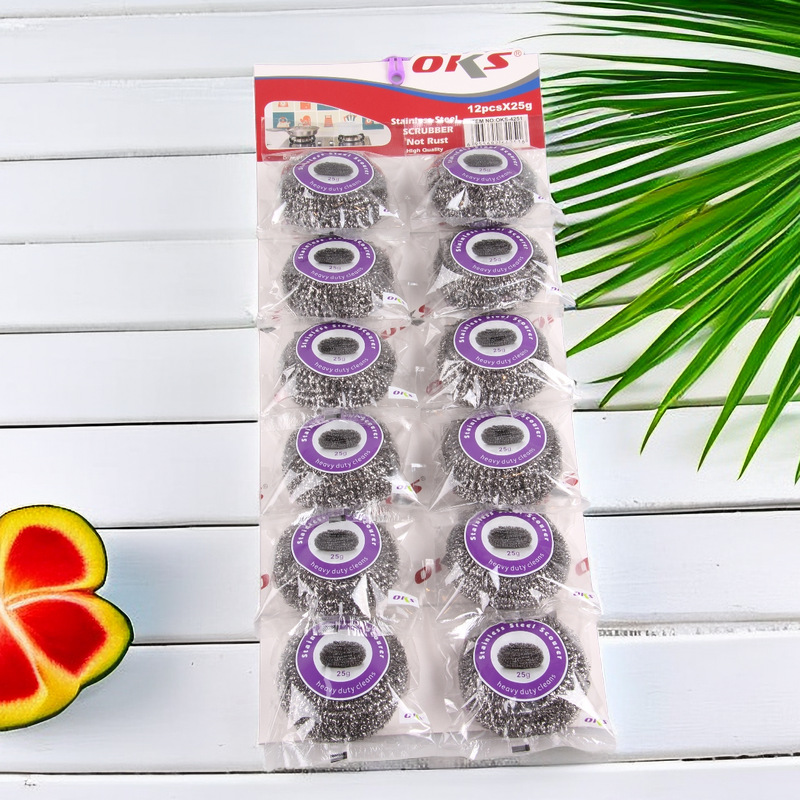 Household steel wool balls, stainless steel cleaning balls, pot brushes, dish brushes, steel wool balls, kitchen dish cleaning balls, OKS pic 4