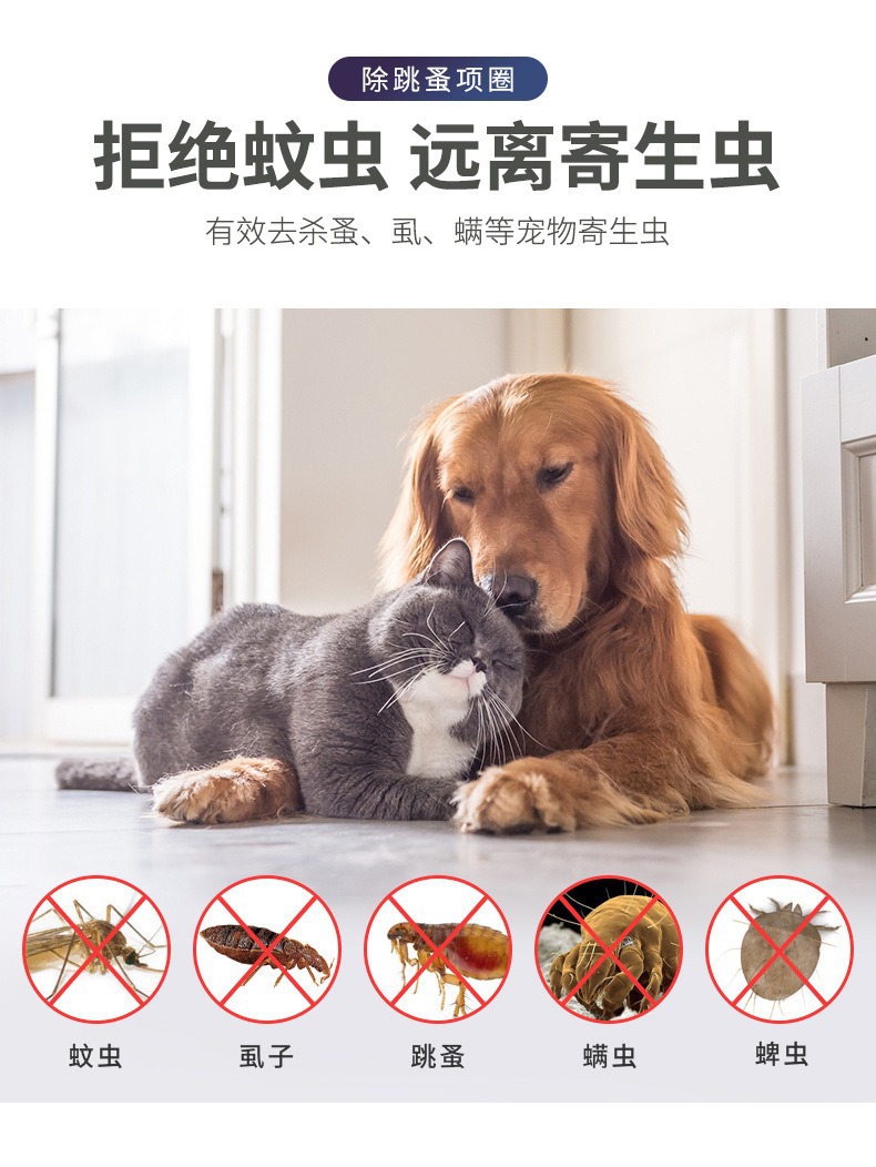 Essential oil collar for summer cross-border mosquito and flea prevention, pet products for cats and dogs, mosquito and insect repellent adjustment collar pic 5