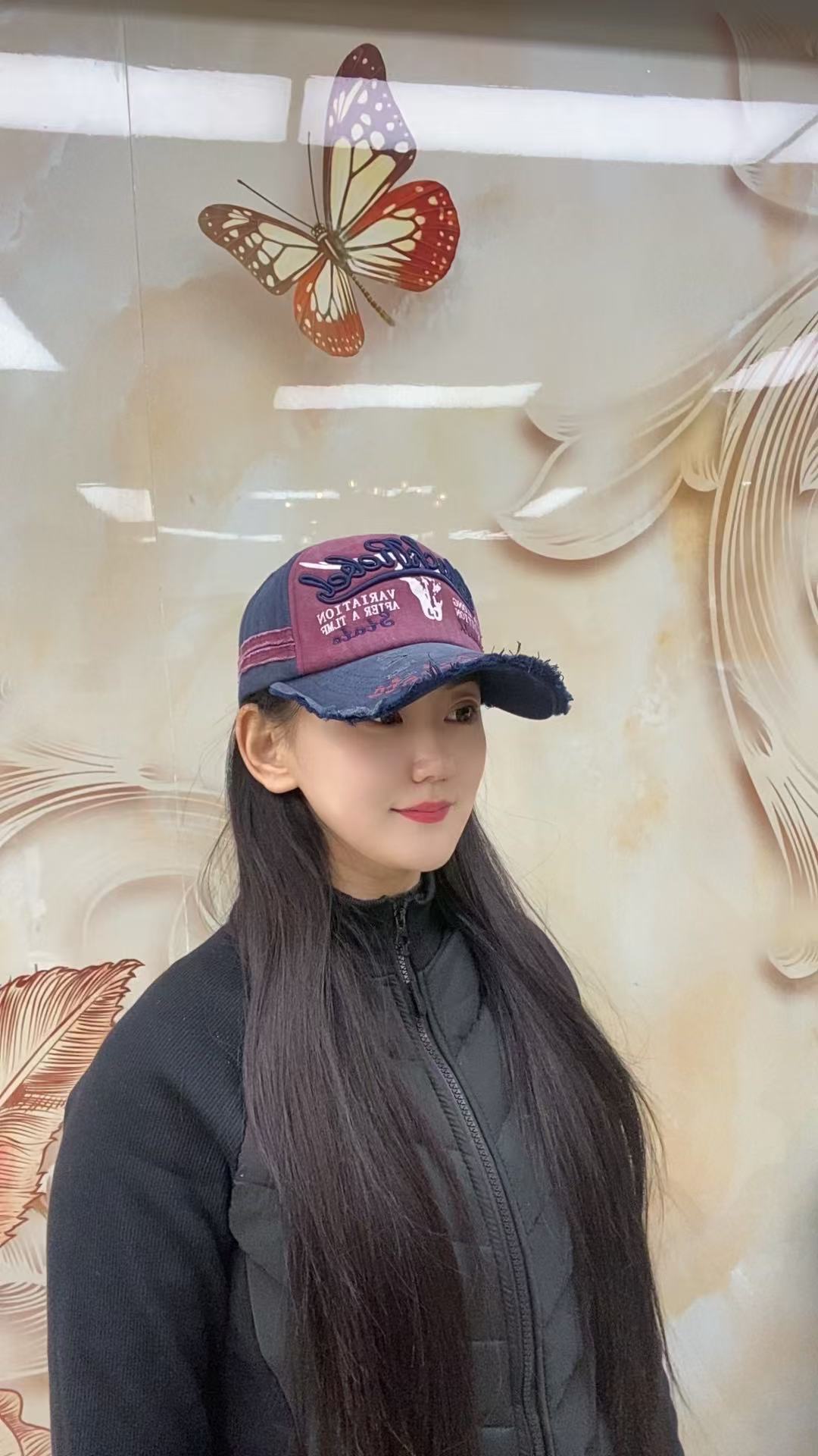 嘻哈棒球帽批发新款休闲百搭牛仔布做旧鸭舌帽字母刺绣现货棒球帽详情12