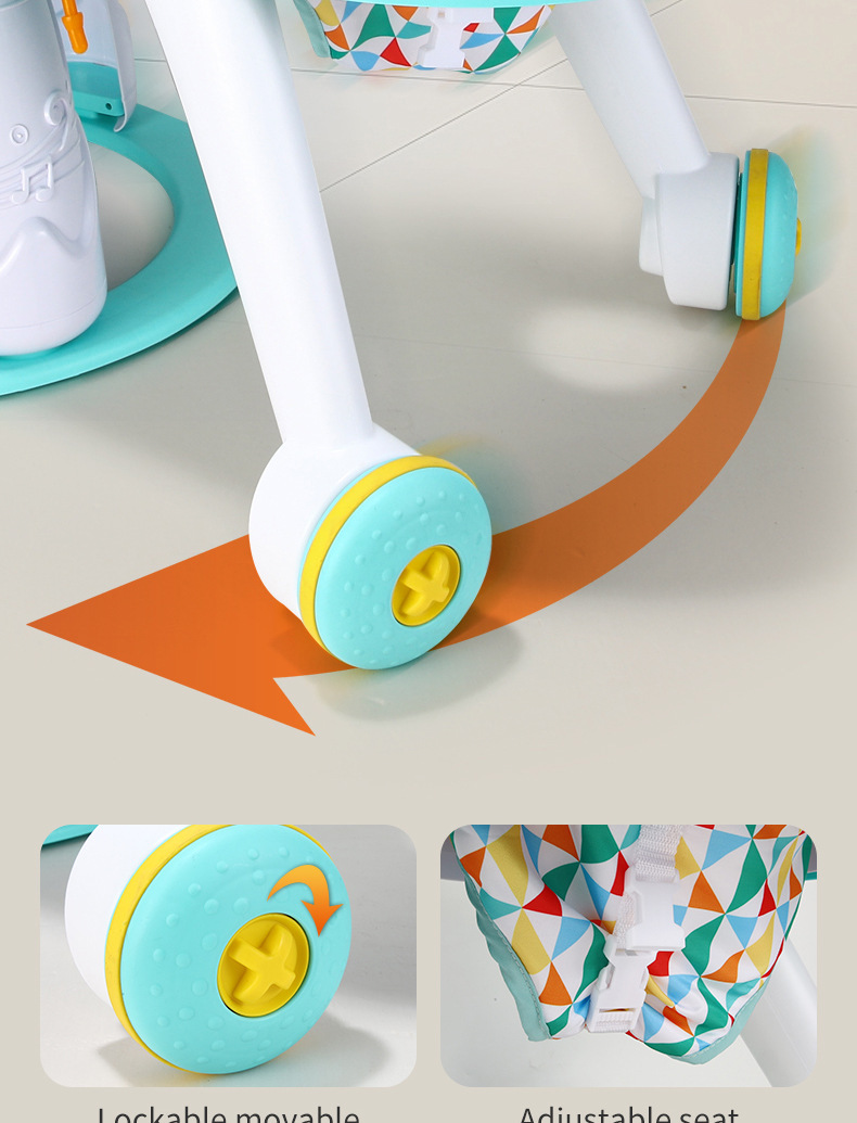 Baby three-in-one multi-functional rotating game table toy, early education and enlightenment learning table for newborns aged 1-3 pic 6